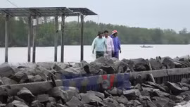 Tăng cường kiểm soát tuyến đê biển Tây trong mùa mưa bão
