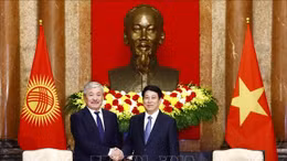 Chủ tịch nước Lương Cường tiếp Thủ tướng Kyrgyzstan