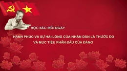 Học Bác mỗi ngày: Hạnh phúc và sự hài lòng của nhân dân là thước đo và mục tiêu phấn đấu của Đảng