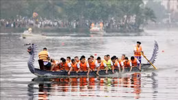 Sôi nổi giải bơi chải tại lễ hội Đền Hùng 2026