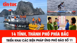 14 tỉnh, thành phố phía Bắc triển khai các biện pháp ứng phó bão số 11