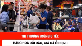 Thị trường mùng 6 Tết: Hàng hoá dồi dào, giá cả ổn định