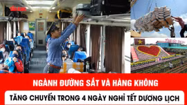 Ngành đường sắt và hàng không tăng chuyến trong 4 ngày nghỉ Tết Dương lịch