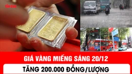 Giá vàng miếng sáng 20/12 tăng 200. 000 đồng/lượng