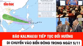 Bão KALMAEGI tiếp tục đổi hướng, di chuyển vào Biển Đông trong ngày 5/11