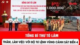 Tổng Bí thư Tô Lâm thăm, làm việc với Bộ Tư lệnh Vùng Cảnh sát biển 4