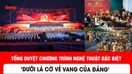 Tổng duyệt Chương trình nghệ thuật đặc biệt 'Dưới lá cờ vẻ vang của Đảng'