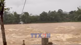 Lũ trên các sông tại Quảng Ngãi đang lên