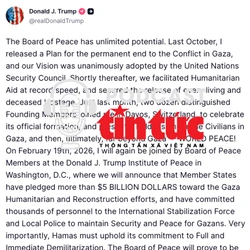 Tin nóng thế giới sáng 16/2/2026