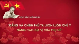 Học Bác mỗi ngày: 'Đảng và Chính phủ ta luôn luôn chú ý nâng cao địa vị của phụ nữ'