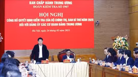 Hội nghị triển khai quyết định kiểm tra tại Đảng uỷ các cơ quan Đảng Trung ương