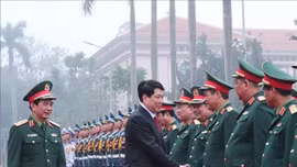 Chủ tịch nước Lương Cường làm việc với Bộ Quốc phòng