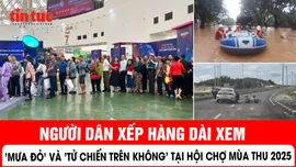 Người dân xếp hàng dài xem 'Mưa đỏ' và 'Tử chiến trên không' tại Hội chợ Mùa Thu 2025