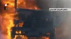 Xe tải chở 1,5 tấn thuốc nổ ngùn ngụt cháy ở Hama