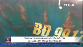 Công an tỉnh Bình Định vào cuộc điều tra vụ hàng loạt tàu vỏ thép nằm bờ