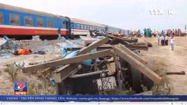 Tê liệt đường sắt Bắc - Nam do tai nạn tại Ninh Thuận