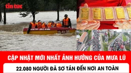 Cập nhật mới nhất ảnh hưởng của mưa lũ: 22.080 người đã sơ tán đến nơi an toàn