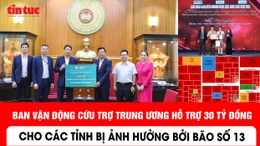 Ban Vận động cứu trợ Trung ương hỗ trợ 30 tỷ đồng cho các tỉnh bị ảnh hưởng bởi bão số 13