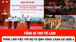 Tổng Bí thư Tô Lâm thăm, làm việc với Bộ Tư lệnh Vùng Cảnh sát biển 4