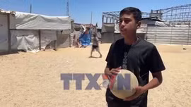 World Cup đặc biệt giữa khu lều tạm Gaza