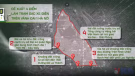 Đề xuất 4 điểm làm trạm sạc xe điện trên Vành đai 1 Hà Nội