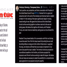 Tin nóng thế giới sáng 20/3/2025