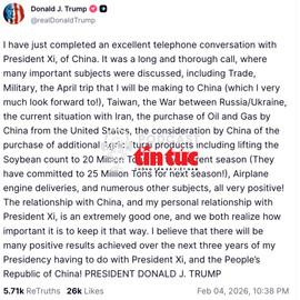 Tin nóng thế giới sáng 5/2/2026