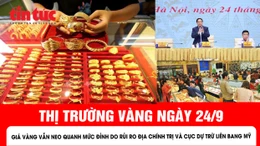 Giá vàng vẫn neo quanh mức đỉnh do rủi ro địa chính trị và Fed