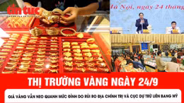 Giá vàng vẫn neo quanh mức đỉnh do rủi ro địa chính trị và Fed