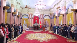 Chủ tịch nước Lương Cường gặp mặt cán bộ, nhân viên Văn phòng Chủ tịch nước