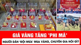 Giá vàng tăng 'phi mã', người dân ‘đội mưa’ mua vàng