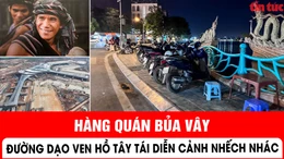 Hàng quán bủa vây, đường dạo ven hồ Tây tái diễn cảnh nhếch nhác