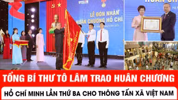 Tổng Bí thư Tô Lâm trao Huân chương Hồ Chí Minh lần thứ ba cho Thông tấn xã Việt Nam