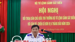 Đối thoại dân chủ giữa Thủ trưởng Bộ Tư lệnh Cảnh sát biển với cán bộ, chiến sĩ Đoàn Trinh sát số 2.