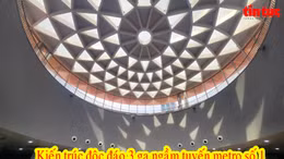 Giếng trời lấy sáng của ga ngầm Bến Thành.