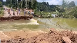 Tuyến cống nối Bình Dương và Bình Phước sập khiến hàng ngàn hộ dân bị chia cắt