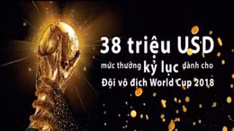 38 triệu USD - mức thưởng kỷ lục dành cho đội vô địch World Cup 2018