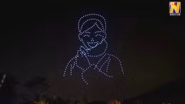 Hàng trăm máy bay không người lái xếp hình tri ân các y bác sỹ