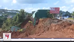 Sạt lở dọc đường tránh đô thị Gia Nghĩa ở Đắk Nông