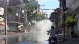 Bình Thuận phun hoá chất khử trùng diện rộng để chống dịch COVID-19