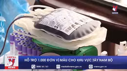 Hỗ trợ 1.000 đơn vị máu cho khu vực Tây Nam Bộ