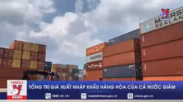 Tổng trị giá xuất nhập khẩu hàng hóa của cả nước giảm
