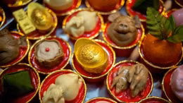 Lạ mắt 'mâm cỗ' Tết đủ món bằng thạch dừa 