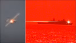 Xem vũ khí laser mạnh nhất của Hải quân Mỹ hạ gục drone trên biển