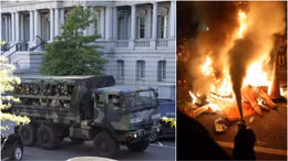 Xe Vệ binh Quốc gia Mỹ tràn ngập mọi ngóc ngách thủ đô Washington