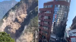 Hình ảnh nhà cửa nghiêng ngả do động đất lớn nhất 25 năm ở Đài Loan (Trung Quốc)