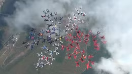 100 cô gái nhảy dù hình hoa