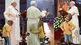 Cậu bé bí ẩn bám riết Giáo hoàng