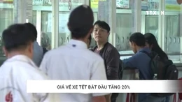 Giá vé xe Tết bắt đầu tăng 20%