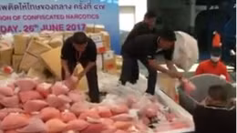 Myanmar và Thái Lan tiêu hủy số ma túy trị giá 1 tỷ USD